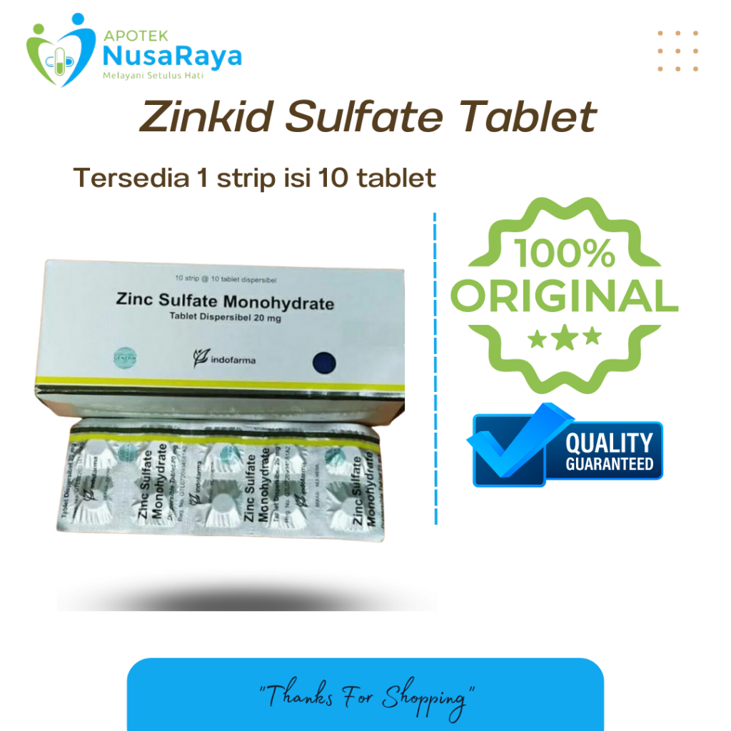 ZINC SULFATE TABLET DEWASA/OBAT DIARE