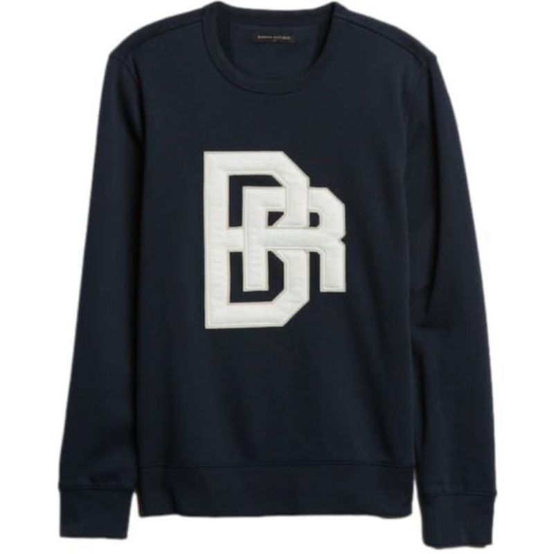 BR big logo sweatshirt navy &amp;Cream