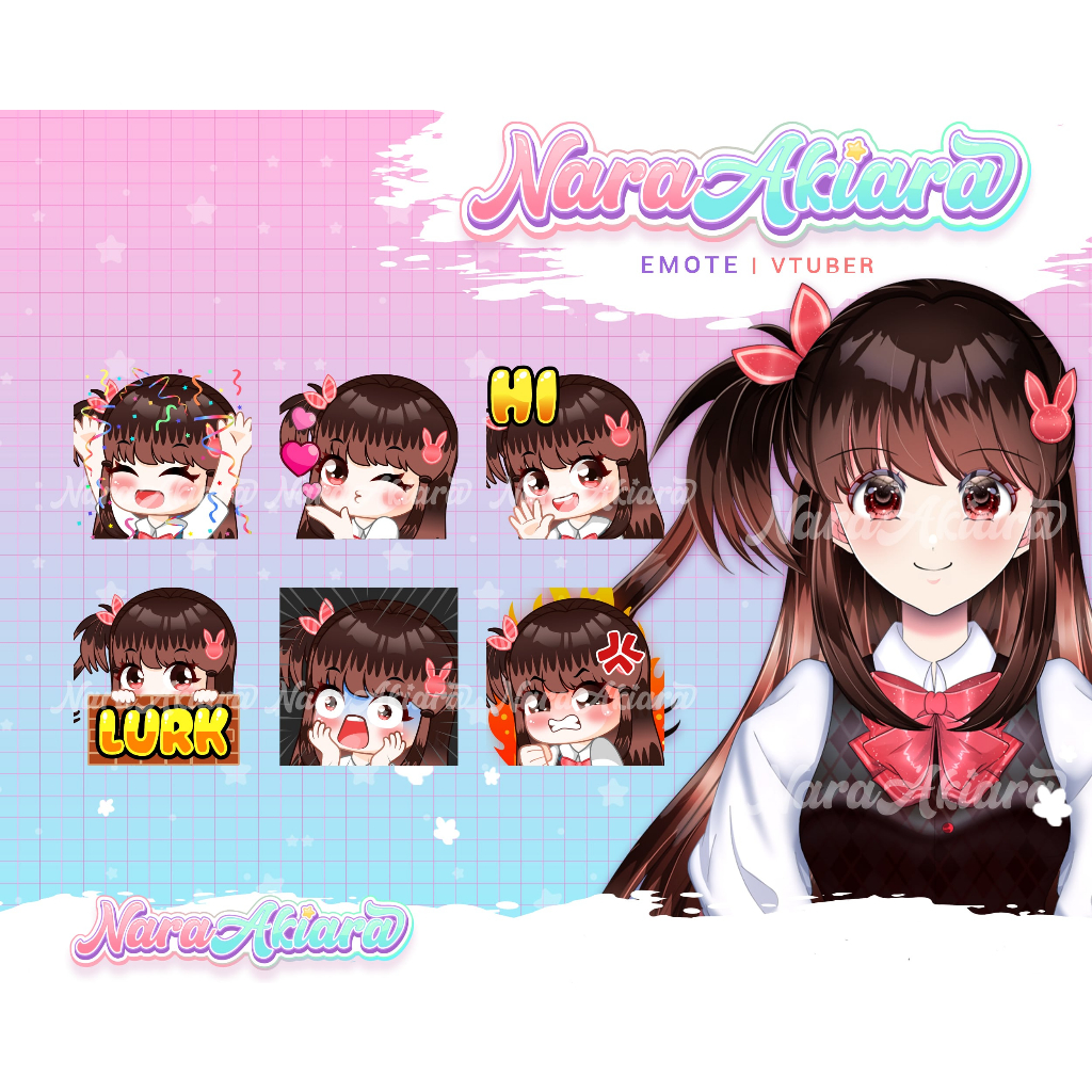 Ungkapkan Emosi Anda Dengan Emote Vtuber di Streaming Twitch, Emote Siap Pakai, Karakter Vtuber, Gam