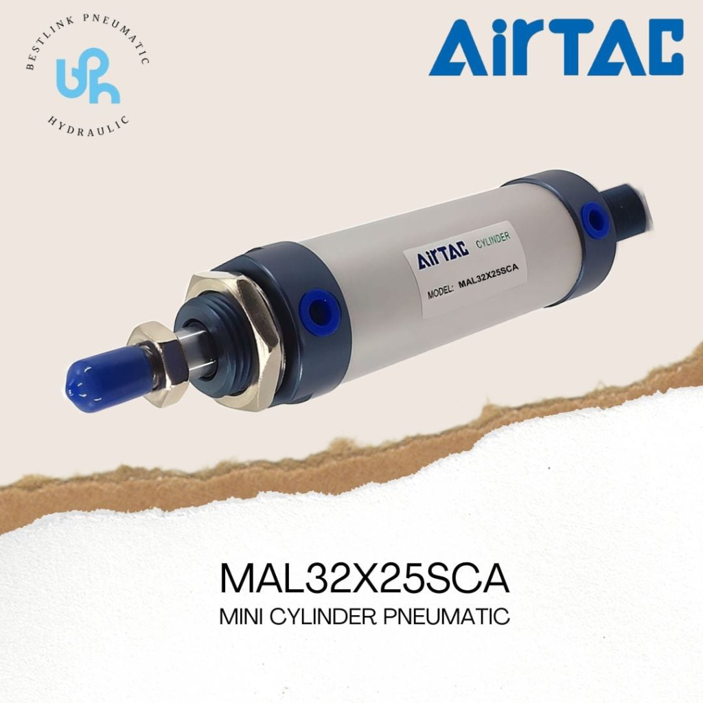 MAL32X25 AIRTAC MINI CYLINDER PNEUMATIC MAL32X25SCA / MAL32X25CA