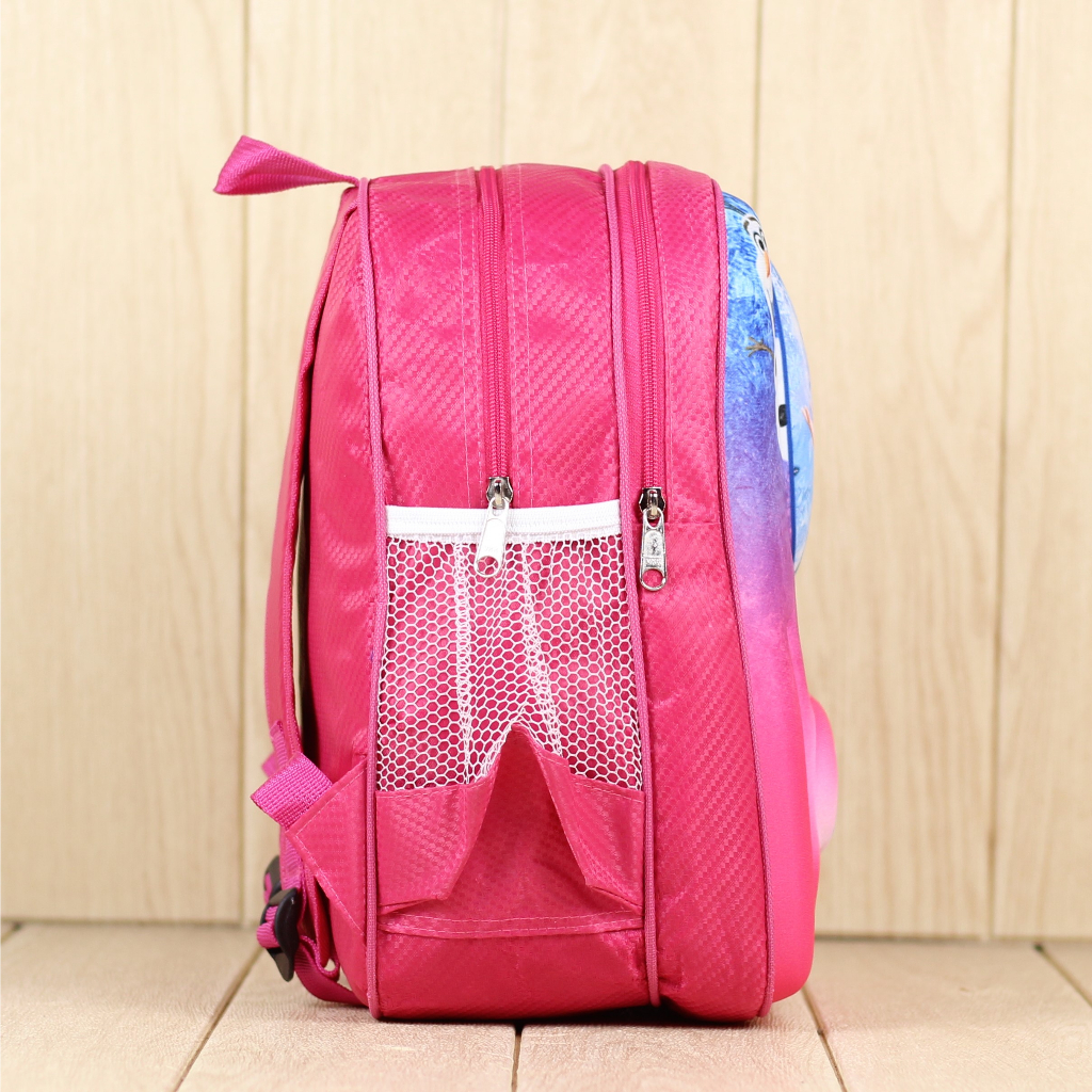 Ransel Anak TK Tebal Embos 3 Dimensi Karakter Frozen Pink Cantik Tas Punggung Anak Sekolah TK SD Terbaru Kuat Ransel Untuk Ngaji