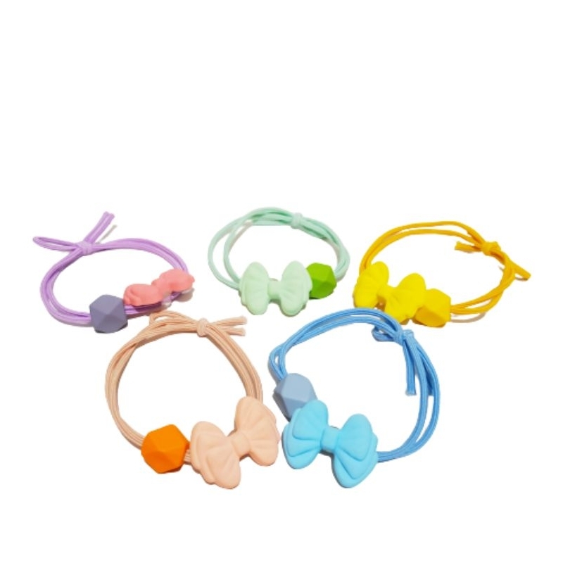 KBU06 Ikat Rambut Karet Ulat Dobel Karakter