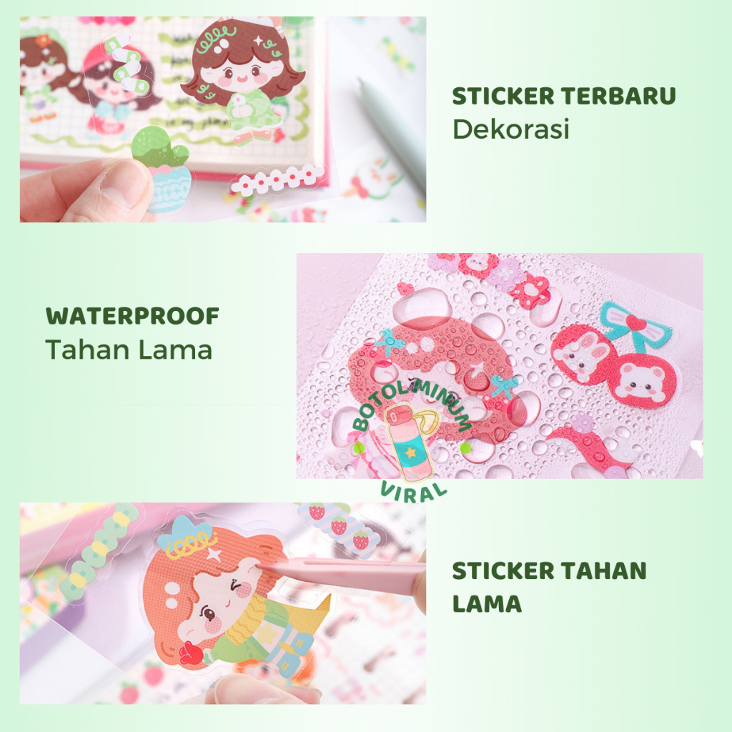 Sticker 100 Pcs Momo Cute Aesthetic Box Terbaru Stiker Deco Korea Viral