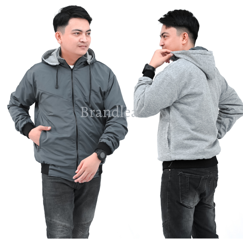 Jaket Bolak Balik 2 In 1 Jaket Motor BB Parasut Pria Jaket Parasut Premium