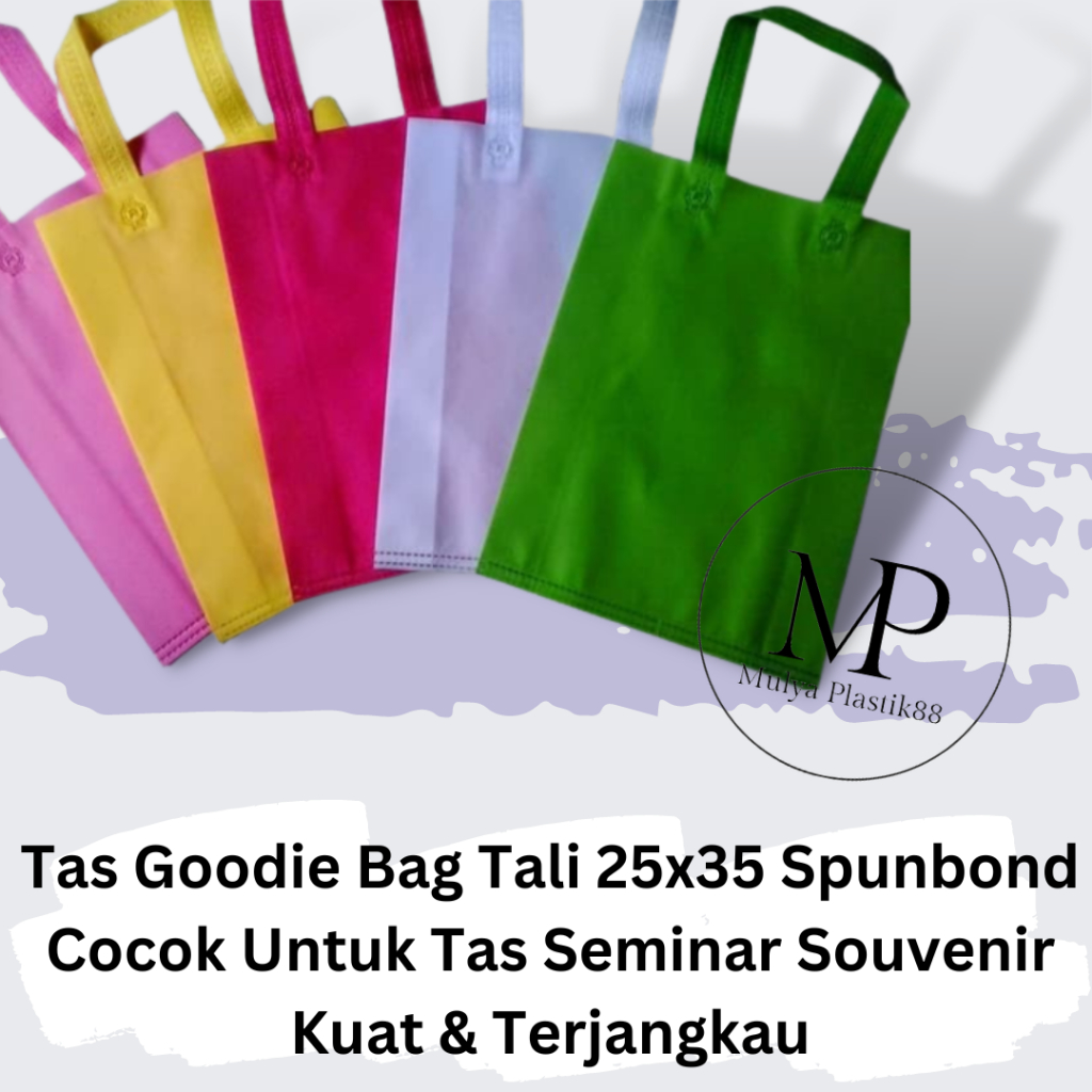 

Tas Spunbond Goodie Bag 25x35 Kantong Bahan Kain Isi 12 Pcs