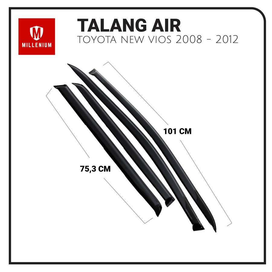 TALANG AIR PINTU MOBIL TOYOTA NEW VIOS 2008 - 2012 MODEL SLIM