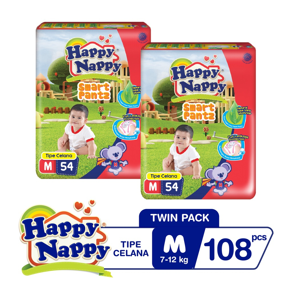 Promo Harga Happy Nappy Smart Pantz Diaper M54 54 pcs - Shopee