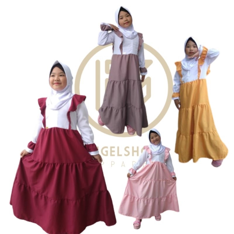 Gamis Anak Kombinasi Umur 1 - 10 Tahun Gamis Anak Perempuan Gamis Muslim Anak