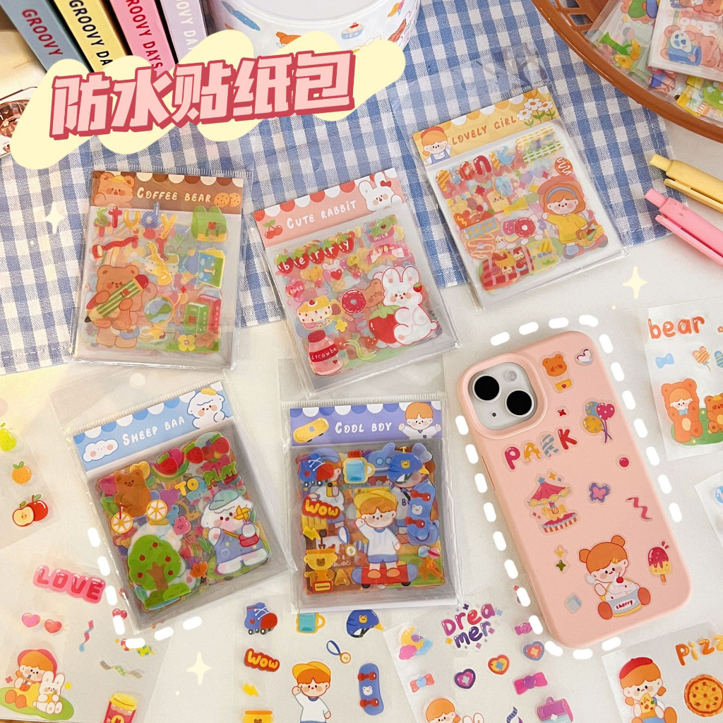 

STICKER Motif Kartun Korea Lucu Anti Air