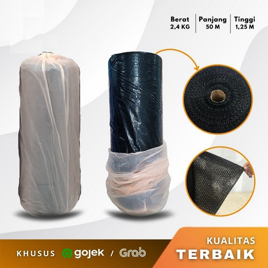 

Bubble Wrap 125cm x 50 Meter hitam/bening