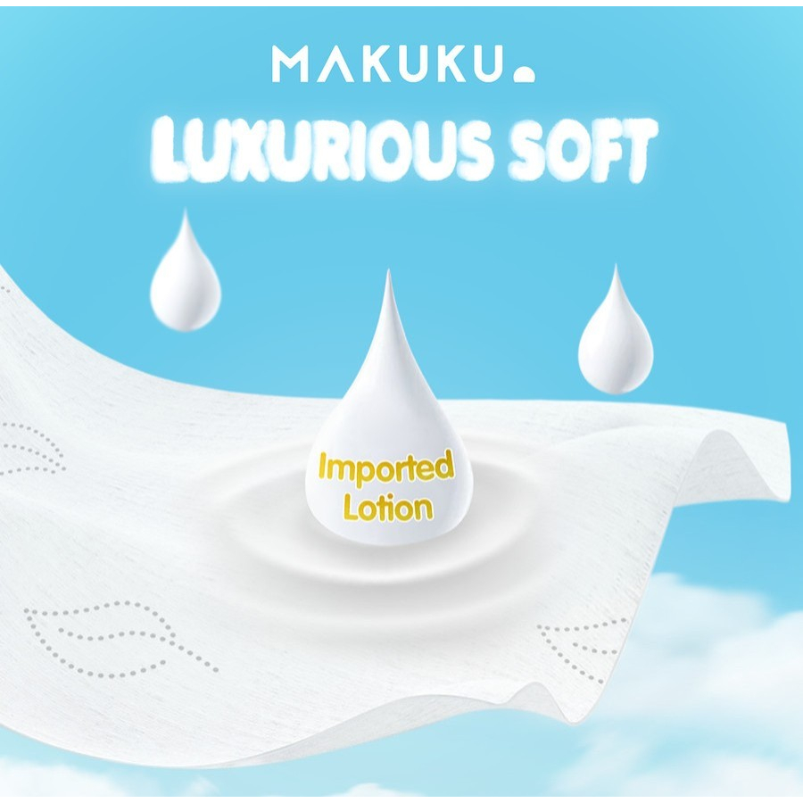 MAKUKU Air Tissue 40 Sheets 3Ply - Facial Tissue Melembabkan Tisu Bayi  Tisu travel pack