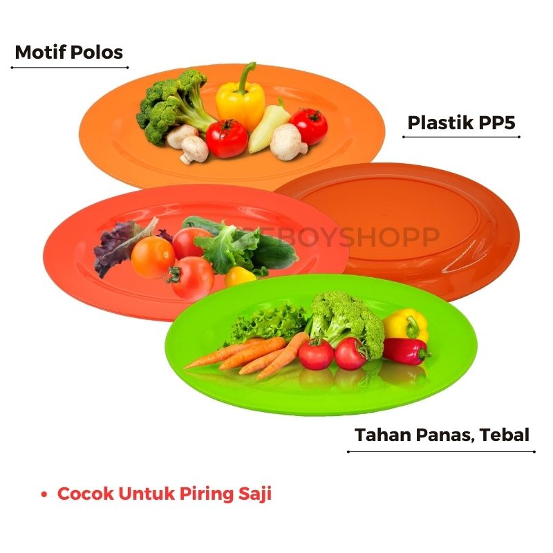 Piring Saji / Piring Sayur / Piring Oval Plastik PP5 Foodgrade 35cm