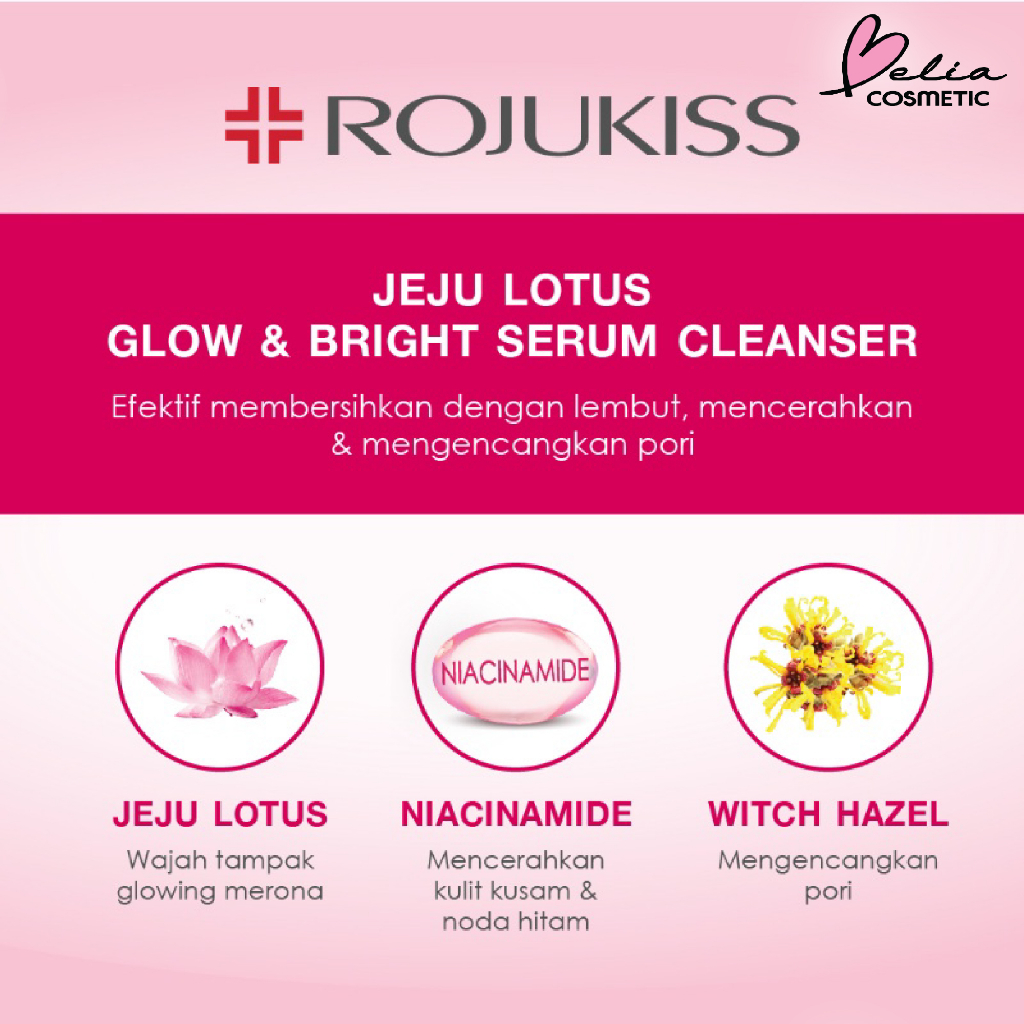 ❤ BELIA ❤ ROJUKISS Serum Cleanser 100ml | Jeju Lotus Glow &amp; Bright Tea Tree Bija Pro Acne Korean Cleanser