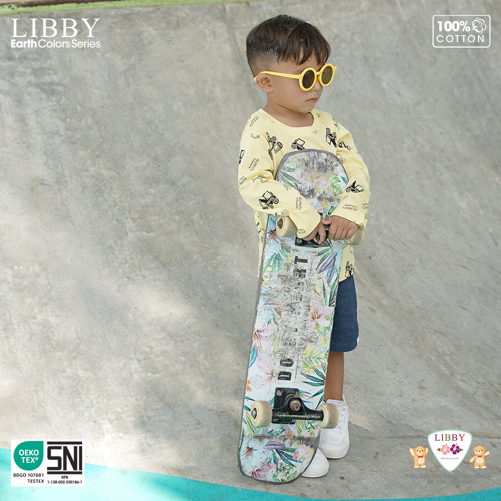 LIBBY Earth Colour Kai Shirt Panjang 1PCS /Pack (Tersedia varian motif dan ukuran)