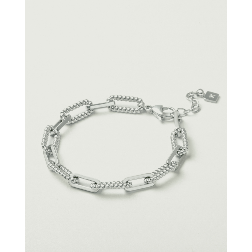 Kuze Original Gelang 316L Stainless Steel Collection - Efron Bracelet / Gelang Rantai Efron - Silver