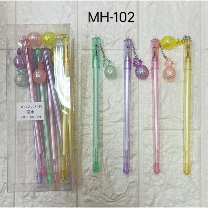 

pen gel gantungan nanas isi 12