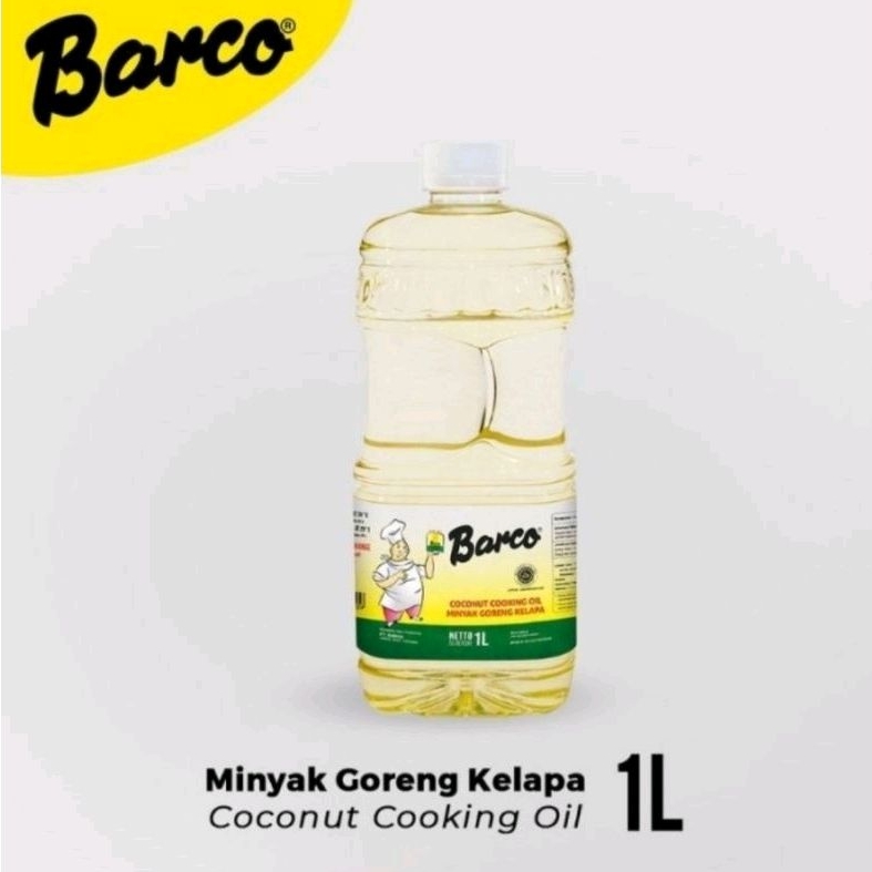 

BARCO MINYAK GORENG KELAPA 1 LITER BOTOL COCONUT COOKING OIL 1L