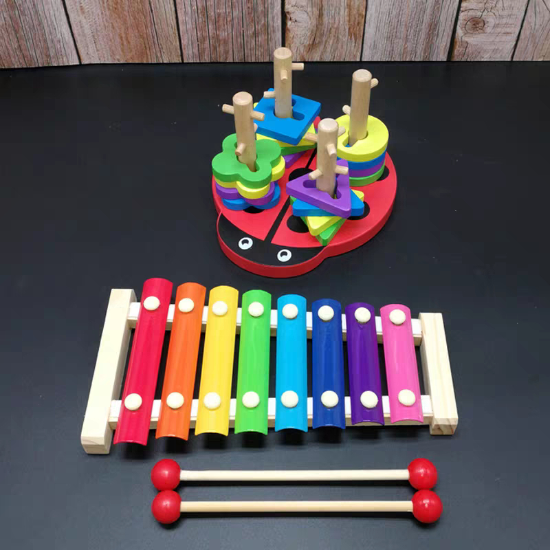 (Hello Girl) D45 Alat Musik Pukul Bahan Kayu Xylophone Import