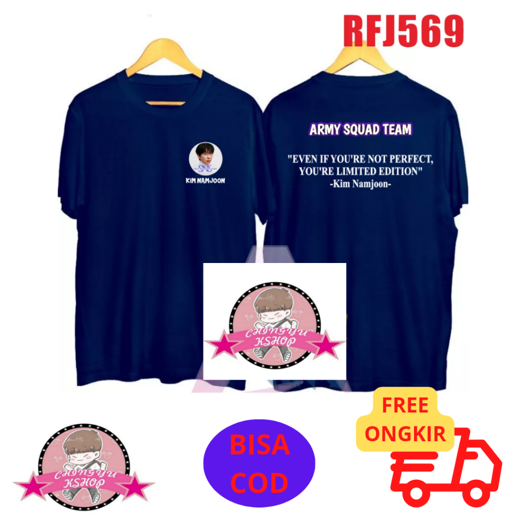 (RFJ569) BAJU KAOS BTS RM KIM NAMJOON ARMYSQUADSTAND