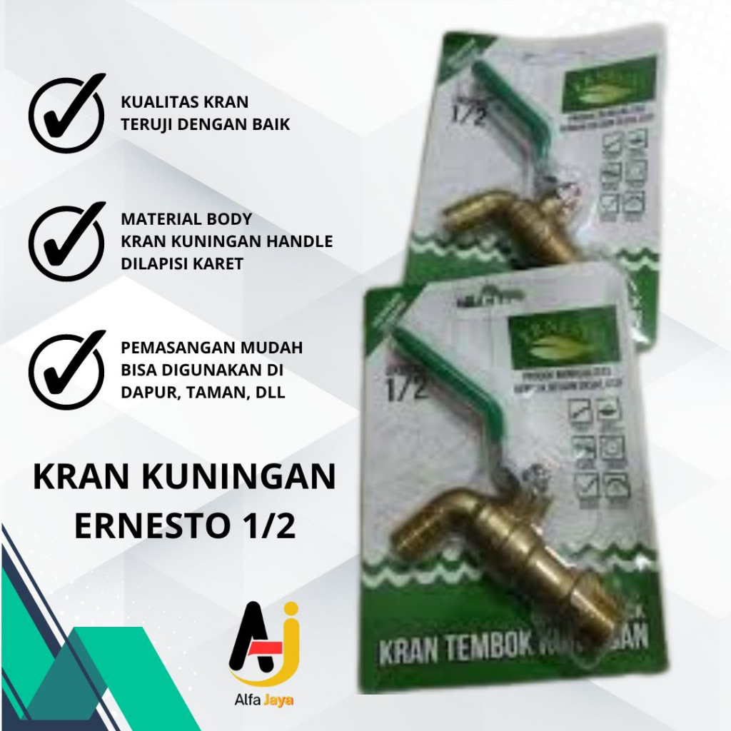 COD kran kuningan ernesto 1/2"Kran Kuningan 1/2 Tembok Ernesto