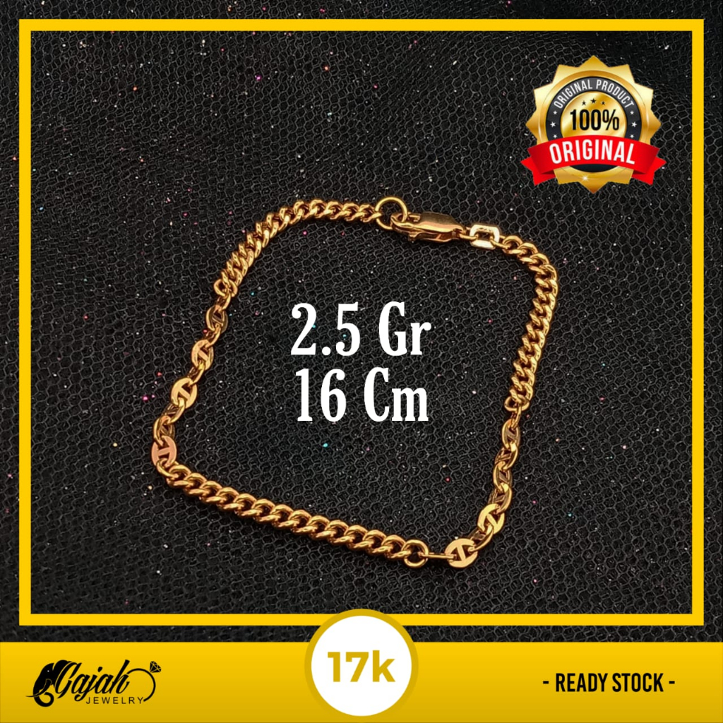 Gelang Emas 17K - 2.5 Gr Kadar 750 - 5326