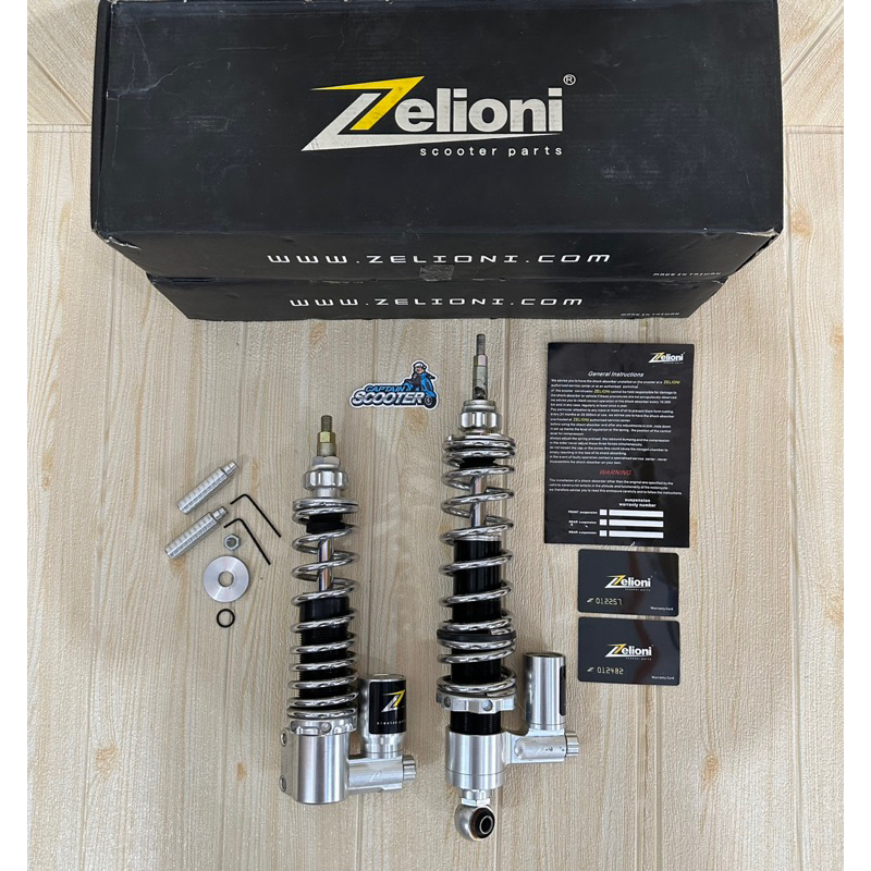 Shock Shockbreaker Zelioni Silver Chrome Vespa Sprint Primavera Second