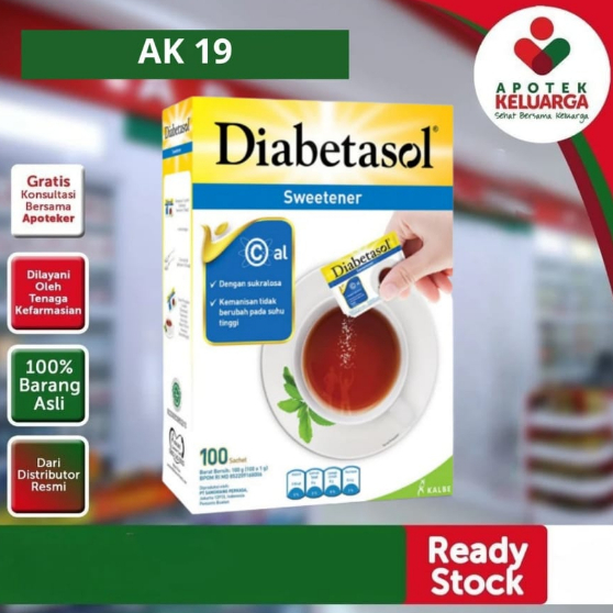 

Diabetasol Zero Calorie Sweetener 100 X 1,5 G (Sachet)