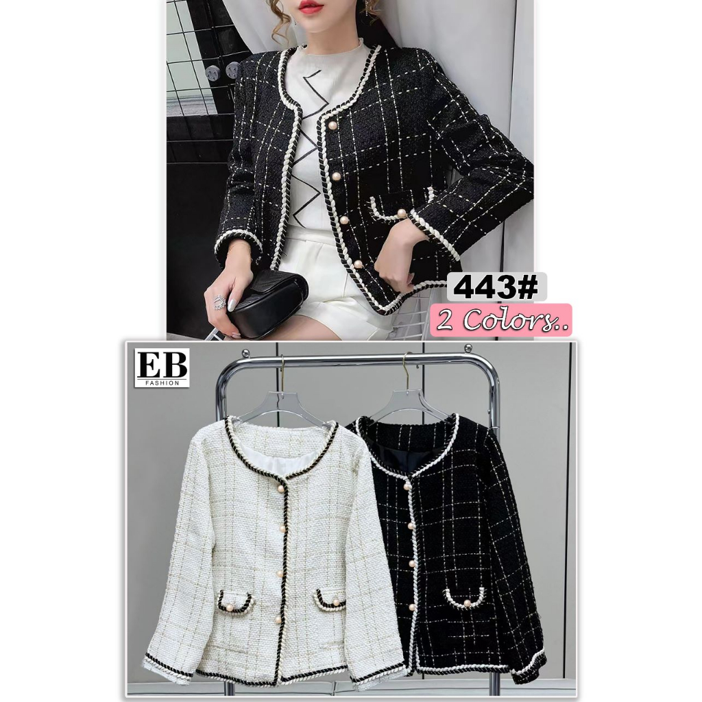 MONIC BLAZER TWEED KOREAN LOOK FULL FURING