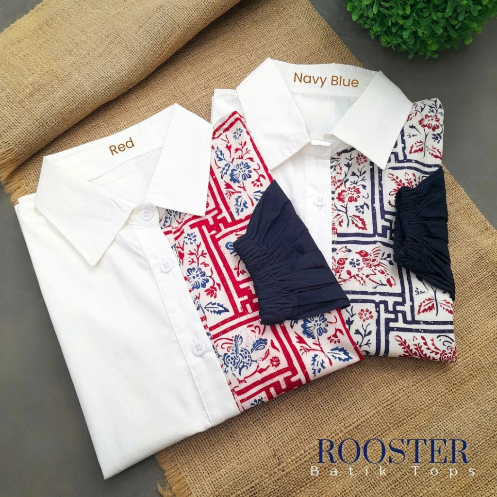 CallieTamami - A 6511 Rooster Batik Tops