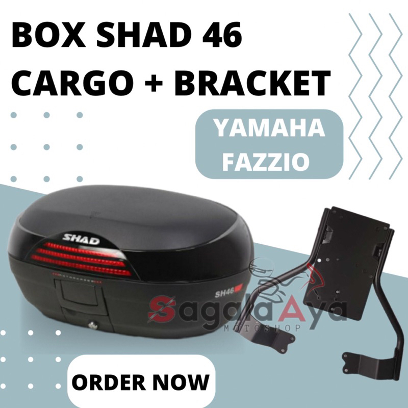 Promo Paket Box SHAD 46 SH 46 dan Bracket SHAD YAMAHA FAZZIO