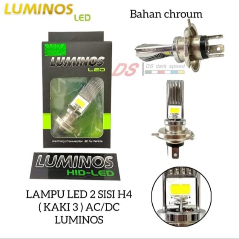 Headlamp  LED Luminos / Lampu Depan LED Luminos / LED Luminos H4 ( Vixion / Sport ) 2 Sisi AC/DC Ori