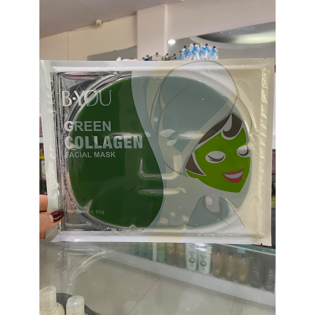 BYOU Collagen Crystal Mask Series Green Collagen Facial Mask 60gr