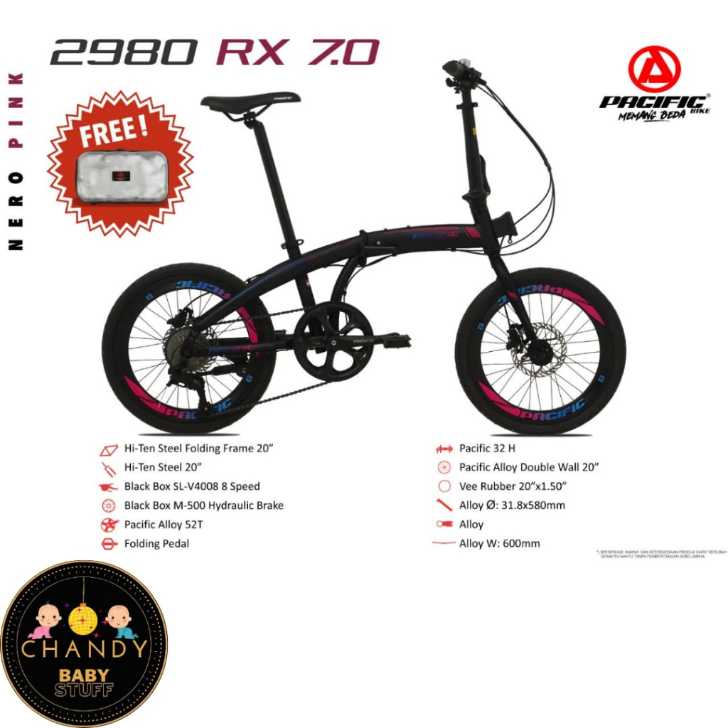 SEPEDA LIPAT PACIFIC 2980 RX 7.0 REM HIDROLIK ( REM CAKRAM )