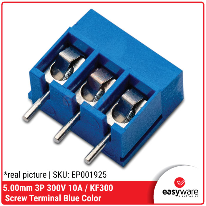 KF300 5.00mm Terminal Block 3P 3 Pin Screw Terminal Blok 300V 10A