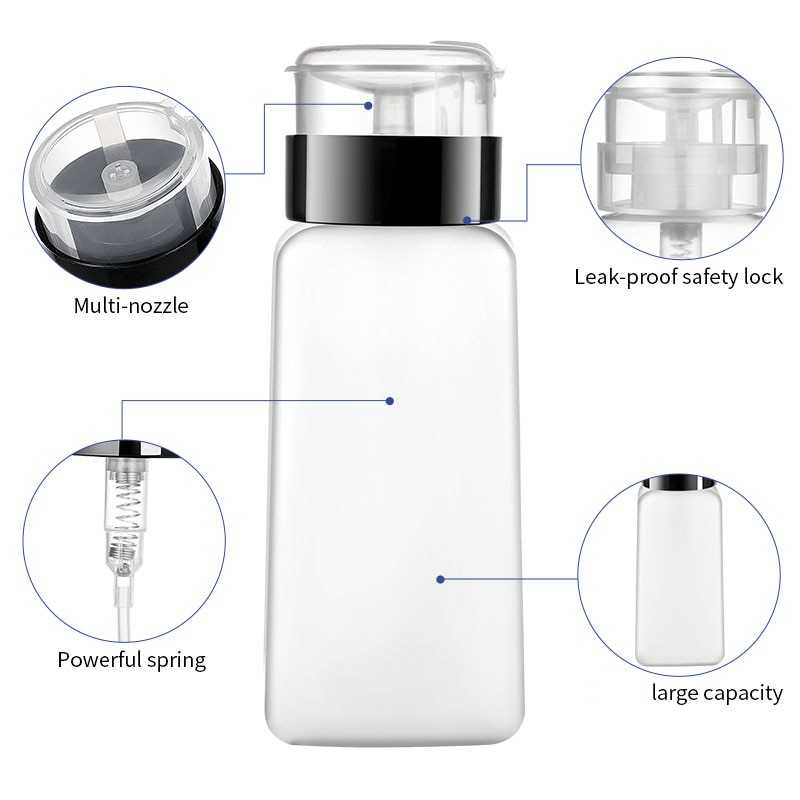 Botol Dispenser Cairan Push Bottle Travel Size Tempat Penyimpanan Cairan Pembersih Desain Pompa Material Berkualitas