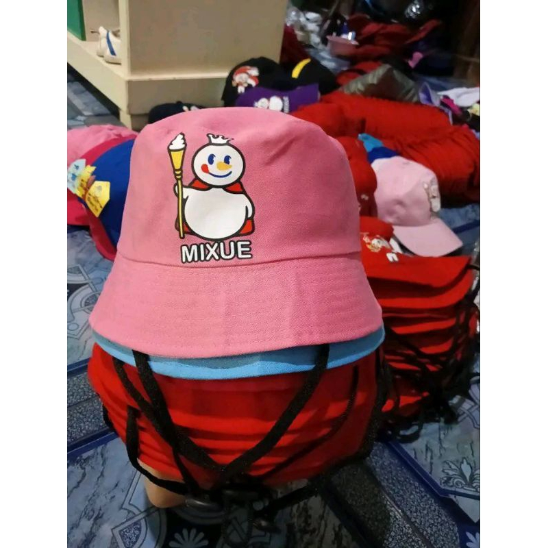 Topi anak MIXUE Topi bucket anak mixue Topi bucket anak perempuan Topi Anak Laki Laki