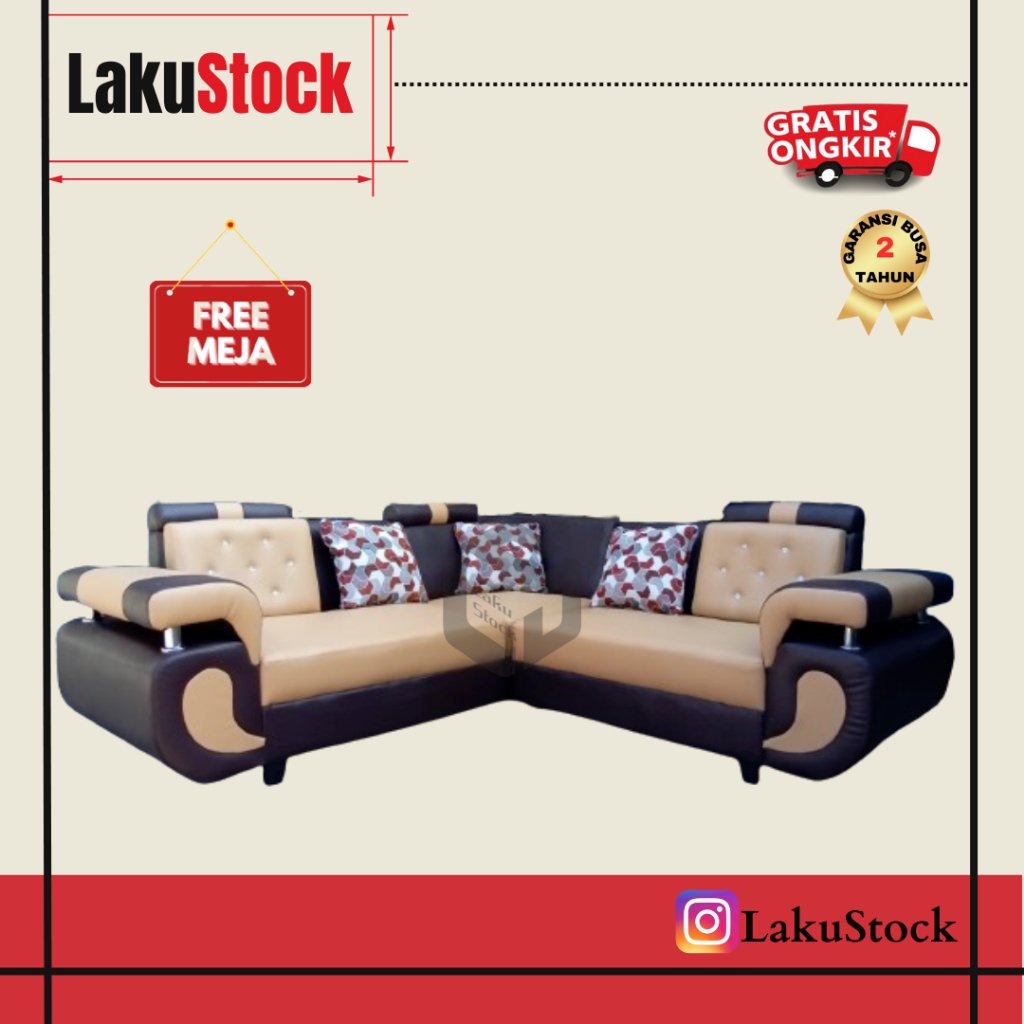Sofa Sudut Sofa Minimalis Sofa GGS Sofa L Angsa Sofa L Putus (FREE ONGKIR)