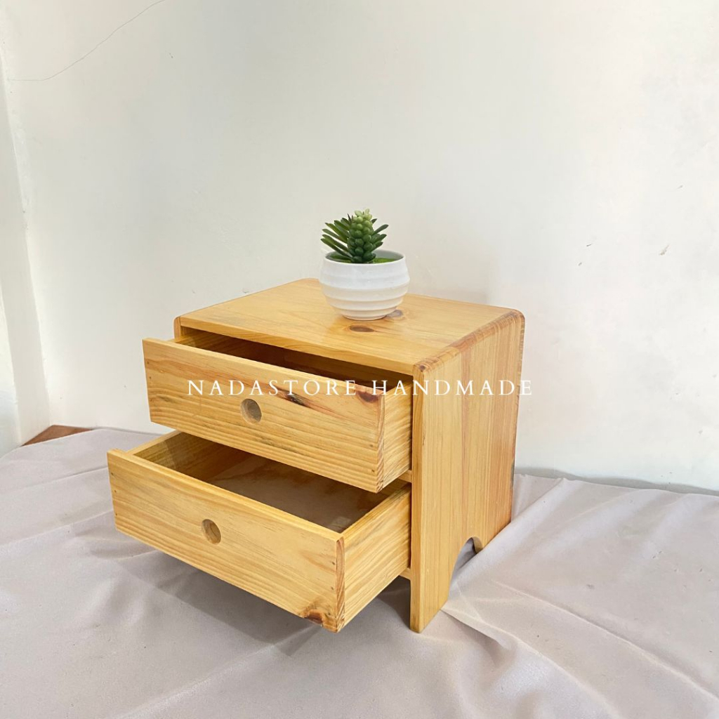 NADASTORE - LACI KAYU RAK SUSUN / MINI STORAGE DESK ORGANIZER / LACI PENYIMPANAN KAYU