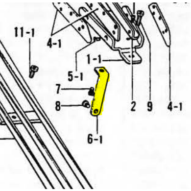 Lower Theard Guide Support 111096009 Original Taiwan Mesin Jahit Make Up YX-926 / B-926