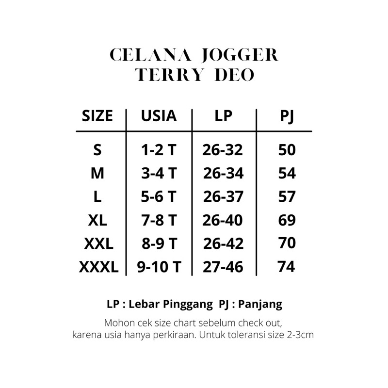 RACHIDKIDS / CELANA JOGGER ANAK / CELANA TERRY DEO