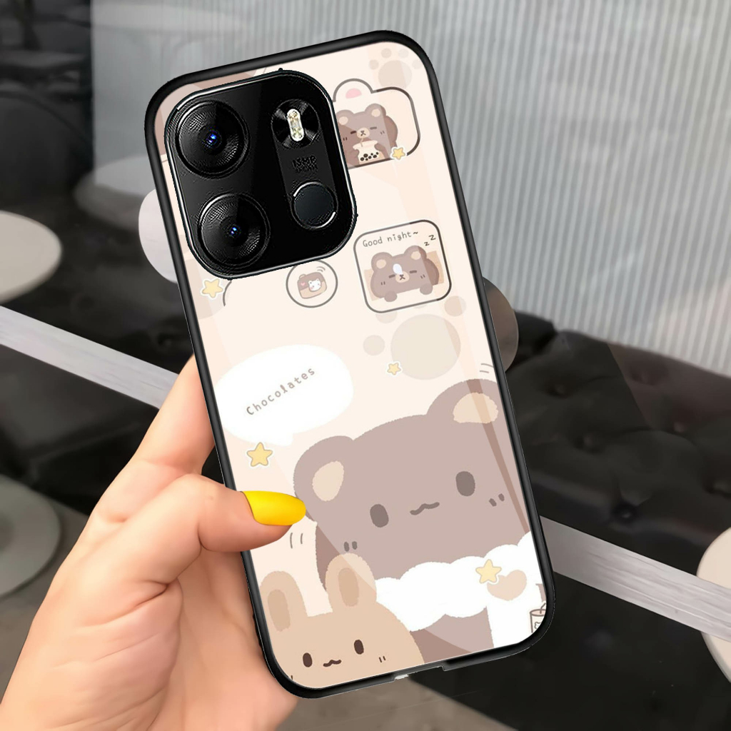 (GC 113) Softcase Kaca Tecno Spark GO 2023 - Kesing hp Tecno Spark GO 2023 - Case Cantik Tecno Spark