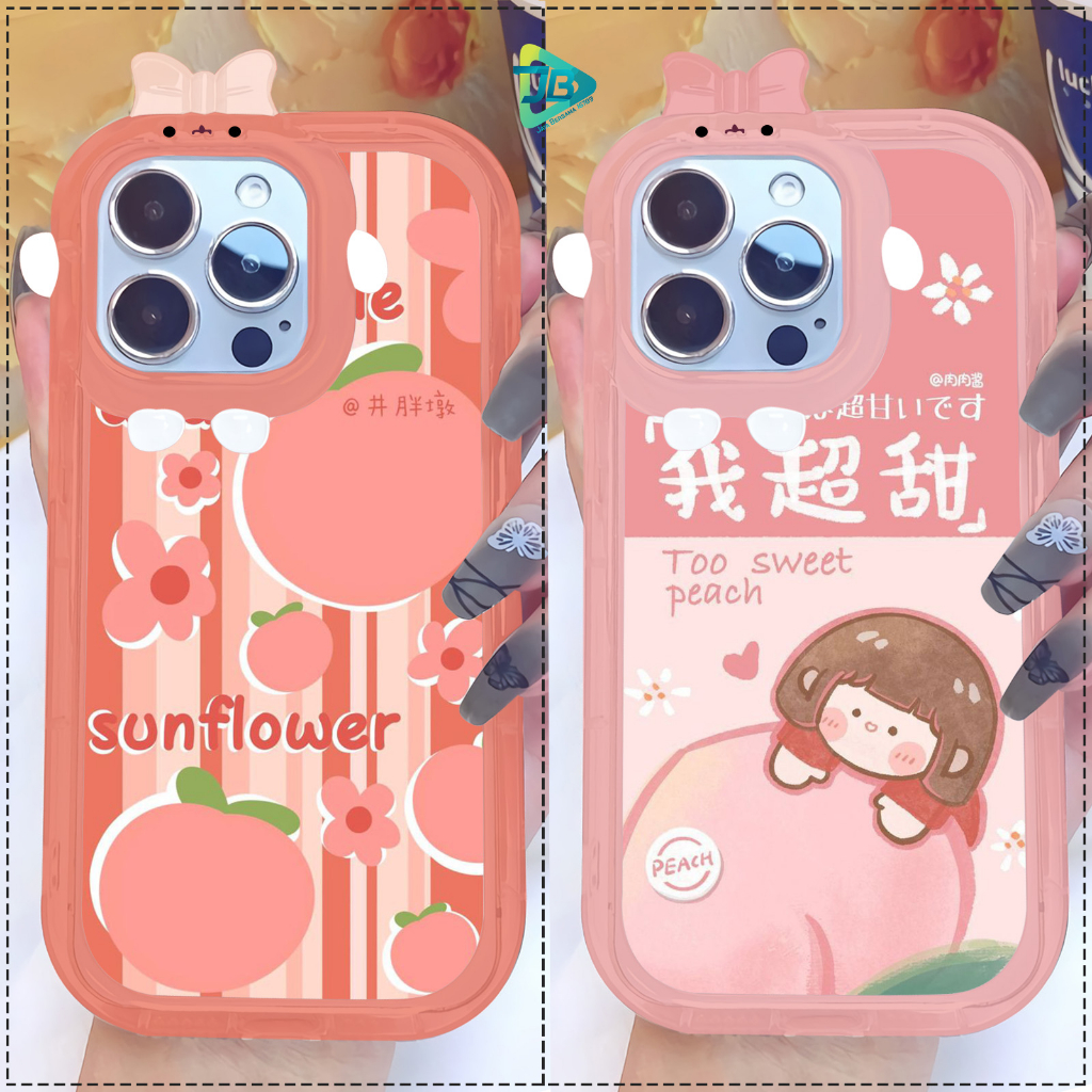 CUSTOM SOFT CASE SILIKON CASING FRAME KAMERA KARAKTER PITACU CUSTOM BUAH APEL SAMSUNG A03S A03 CORE 