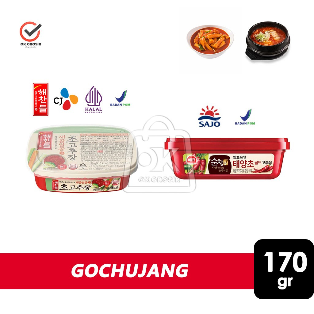 

Sajo Gochujang Hot Pepper Paste / CJ Haechandle Pasta Cabe Korea Halal (170 gr)