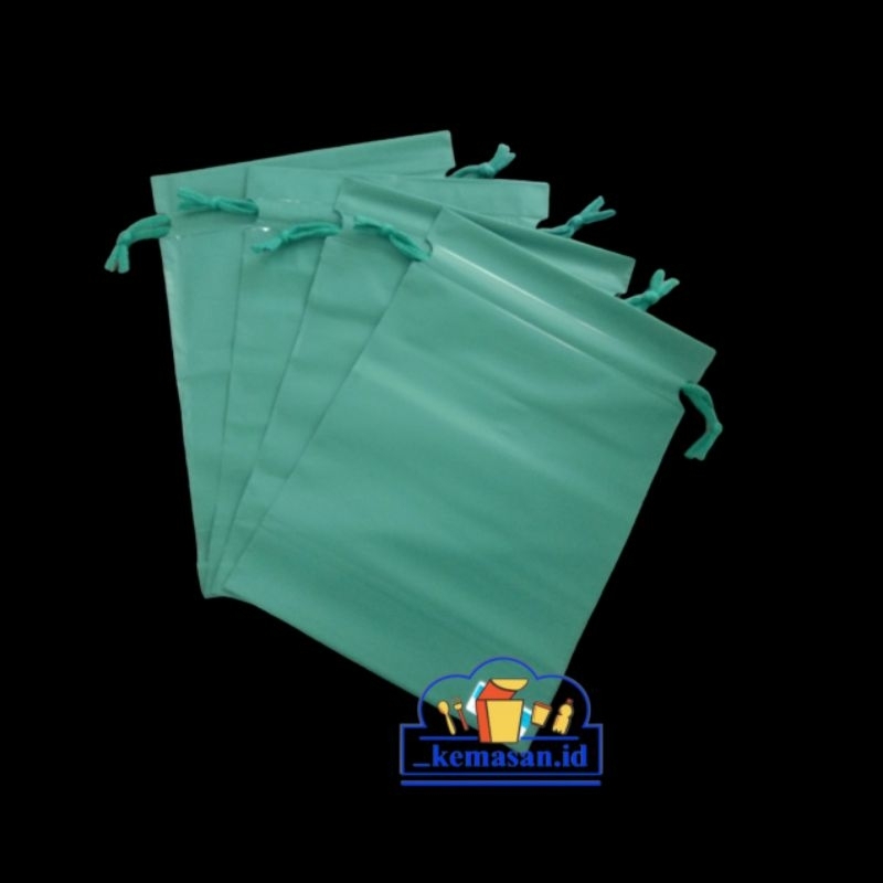 TRAVEL POUCH PLASTIK PREMIUM FULL WARNA 20.5X28CM : HIJAU TUA