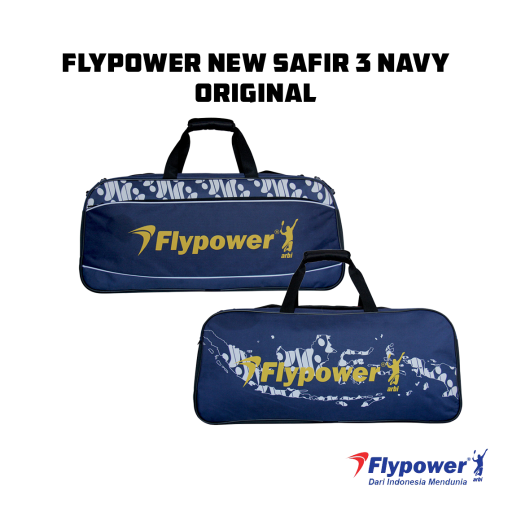 Flypower Tas Badminton Bulutangkis New Safir 3 Navy