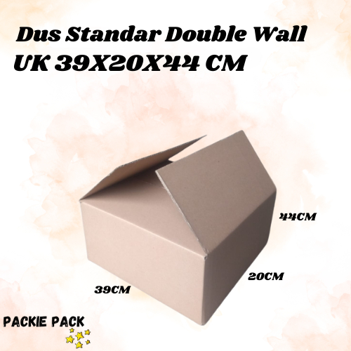 

Box Standar Double Wall Polos CB Flute Ukuran 39X20X44CM (Pembelian min 100pcs)