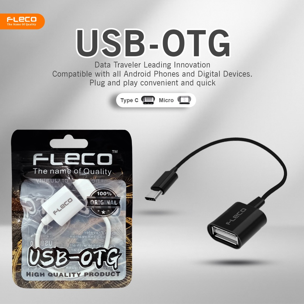 OTG ekstension MICRO / TYPE C to USB FEMALE Colokan Micro Fast Data OTG Kabel FLECO