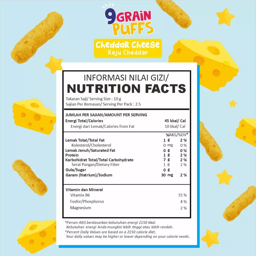 NOLA 8 NOLA 9 GRAIN PUFFS GLUTEN FREE MULTIGRAIN ALAMI | SNACK SEHAT BAYI CEMILAN ANAK CAMILAN DIET MAKANAN NON MSG