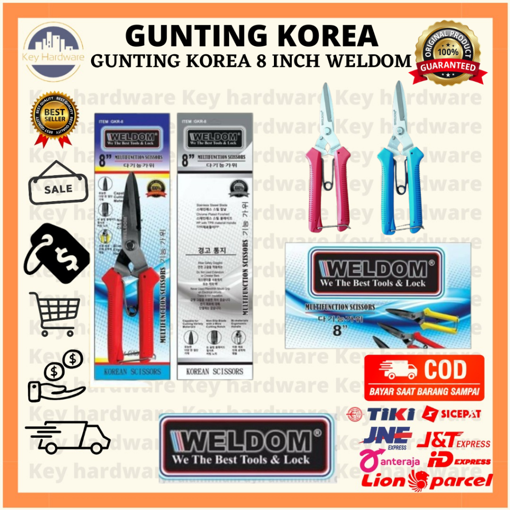 

Gunting Korea Baja Ringan Tajam Serba Guna - WELDOM