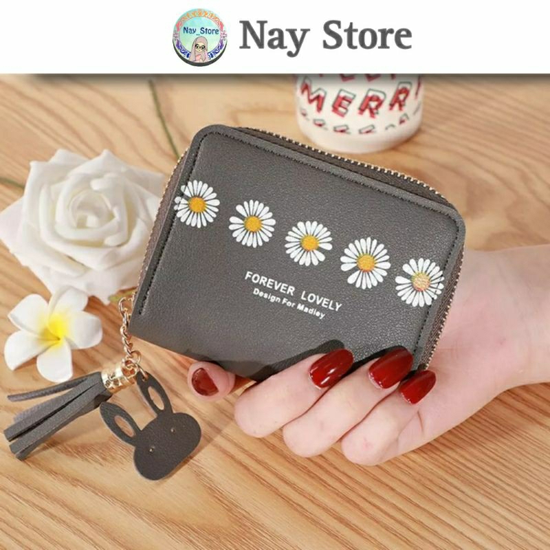 DOMPET WANITA MOTIF BUNGA DAISY | DOMPET KOIN